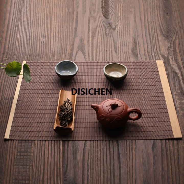 DISICHEN%20New%20Natural%20Bamboo%20Table%20Mat%20Tea%20Dining%20Hot%20Insulated%20Table%20Runner%20Japanese%20Style%20Natural%20Woven%20Placemat%20Coaster%20Cup%20Pad%20Affordable%20-%20Image%203