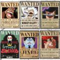 New Updated wanted One Piece Anime Bounty Poster 6pc Set, Anime Poster. 