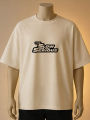 The Slow and the Serious Parody Printed Graphic T-Shirt- Maroon, White, Cream, Blue. 