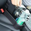 Car Seat Pockets PU Leather Car Console Side Organizer with Bottle Holder. 