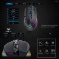 AULA F805 Wired Gaming Mouse with Side Buttons, 6400 DPI, RGB Backlit USB Computer Mice (Black). 