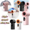Violence Digital Display Mini Handheld Fan 100-speed Turbo Power High-speed Fan Small Size Electric Fan Pocket Fan Digital Display. 
