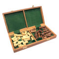Brown Folding Wooden Chess Board Box. 