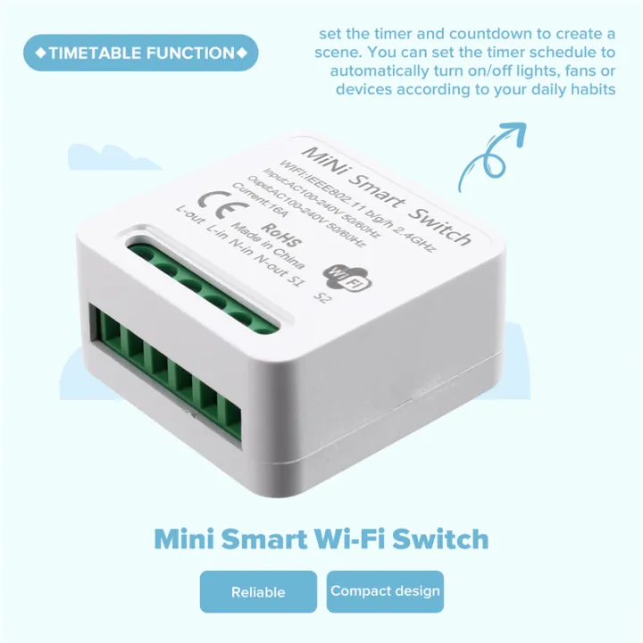 NCANRUI%20Mini%20Smart%20WiFi%20Relay%20Switch,%20DIY%20Timer%20Light%20Switch%20Module%20Smart%20Life/Tuya%20Application,%20Wireless%20Remote%20Control%20-%20Image%203