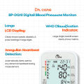 Dr. Care BP-DG10 Digital Blood Pressure Monitor – Accurate Upper Arm BP Machine with Large LCD Display | USB-C Power | Irregular Heartbeat Detection. 