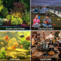 OUMERY Solar Pond Spotlights, LED Solar Underwater Lights with Dual Waterproof Submarine Landscape Spotlight Lighting A. 