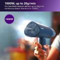 Philips Handheld Garment Steamer STH3000/20 - Compact & Foldable, Convenient Vertical Steaming, 1000 Watt Quick Heat Up, up to 20g/min, Kills 99.9%* Bacteria (Reno Blue), Small. 