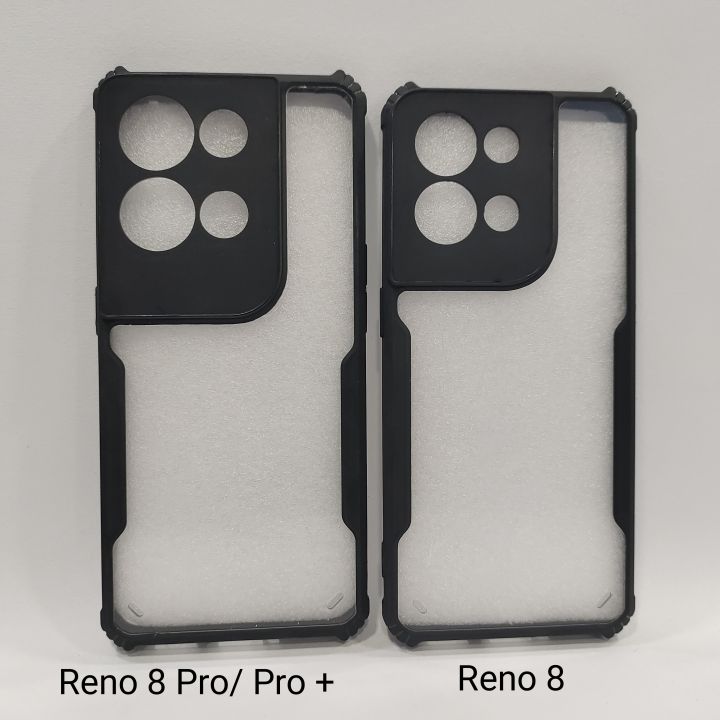 Oppo%20Reno%208%20(6.4")%20&%20Reno%208%20Pro/Pro%20Plus%20(6.7")%20Cover%20,%20HD%20Clear%20Transparent%20With%20Bumper%20Cover%20Case%20Non%20Yellowing%20-%20Image%202