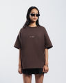 HUBA Unisex Brown Basic T-Shirt For Men and Women. 