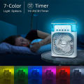 Viral Mini Air Cooler Fan/ Humidifier with USB charger | 5 spray ports | 7 color light options | 3 Fan Speed | Timer Option | Desktop Fan. 