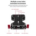 Multipurpose Camera Base Plate with 15mm Rod Rail Clamp Tripod Mounting Baseplate Aluminum Alloy for DSLR Rig Support System. 