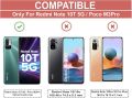 Poco M3 Pro 5G /Redmi Note 10 5G /Note 10T 5G Cover (Same Size-Lcd Display Model) Clear Transparent Bumper Black Cover Case -Non Yellowing. 