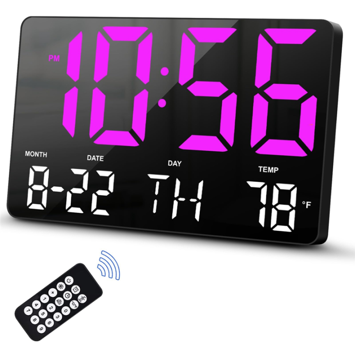 LKPCIGCXM Digital Clock, Digital Wall Clock with Remote Control,LED ...