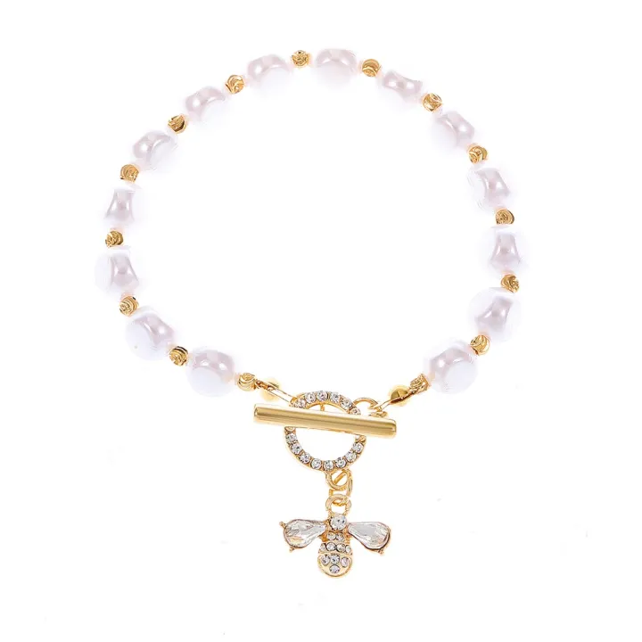 Enacolor%20Delicate%20Luxury%20Zircon%20Golden%20Metal%20Bee%20Shaped%20Pearl%20Bracelet%20for%20Women%20Chain%20Accessories%202024%20-%20Image%206