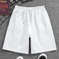 Men's  Cotton Shorts with Pockets-White. 
