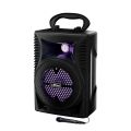 Wireless Speaker with Mic, Party, Disco Light Mode & Hi-fi Stereo Sound Quality, Upto 6H Playtime Music, High Bass Multi Connect Easy to Carry. 