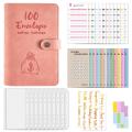 Oufeiton Loose Leaf Notebook 100-day Expense Tracker Book with Zipper Bag for Money-saving Buyers' Favorite Wear-resistant Book. 