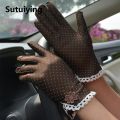 Sutuiying Thin Fashion Spandex Breathable Anti-UV Summer Sunscreen Dots Gloves Driving Gloves Women Gloves. 