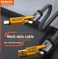 4 in 1 convertible Metal Fast Data cable ,Braided cable 65W. 