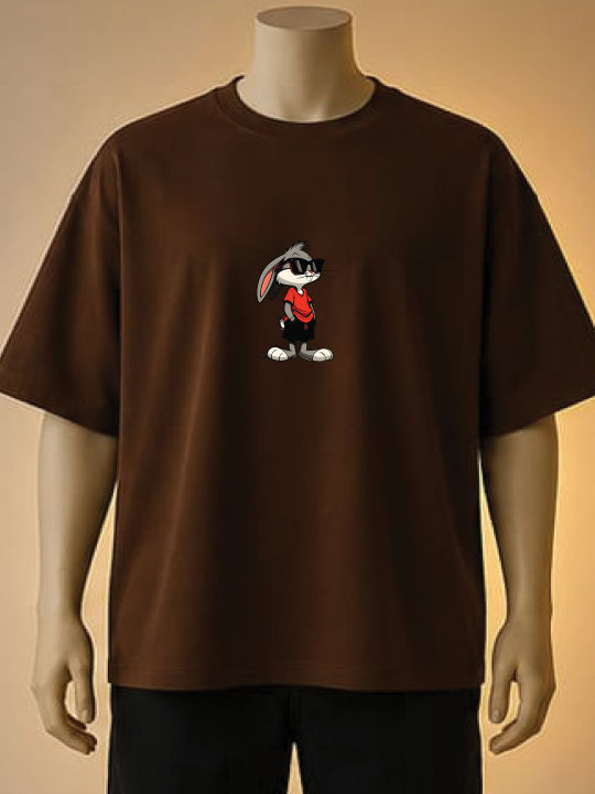 Cool%20Bunny%20Printed%20T-Shirt-%20Cream,%20Maroon,%20White,%20Brown,%20Blue,%20Black%20-%20Image%203