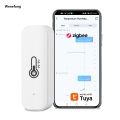 Wenefang Tuya Zigbee Smart Temperature Humidity Sensor Indoor Hygrometer 2025 New Controller Monitoring Work with Smart Speaker Alexa Google Home. 