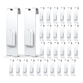 30Pcs Gridwall Hooks Hangers,Grid Panel Hooks Grid Wall Hook Grid Wall Accessories Wire Grid Hook Grid Shelf Hooks Easy Install White. 