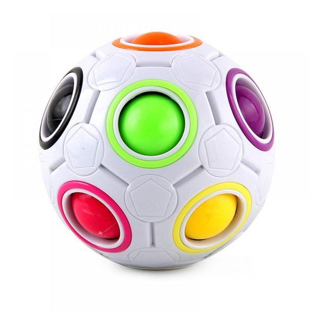 Football Magic Cube Fidget Toy Puzzle Magic Rainbow Ball Puzzle Fun ...