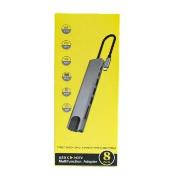 Usb-C%20Hub,%208%20In%201%20Multifunctional%20Aluminum%20Type%20C%20Adapter%20-%20Image%202