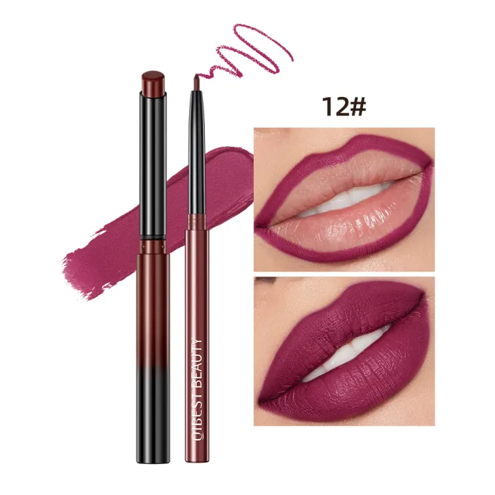 QIBEST%202pcs%20Lipstick%20Lipliner%20Pen%20Set%20Matte%20Velvet%20Lip%20Liner%20Pencil%20Contour%20Makeup%20Red%20Lip%20Stick%20Long%20Lasting%20Cosmetics%20-%20Image%207