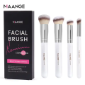 MAANGE 4Pcs Essential Make Up Set For Base Makeup With Wooden Handle Strong Powder Grasping MAG51474BY. 