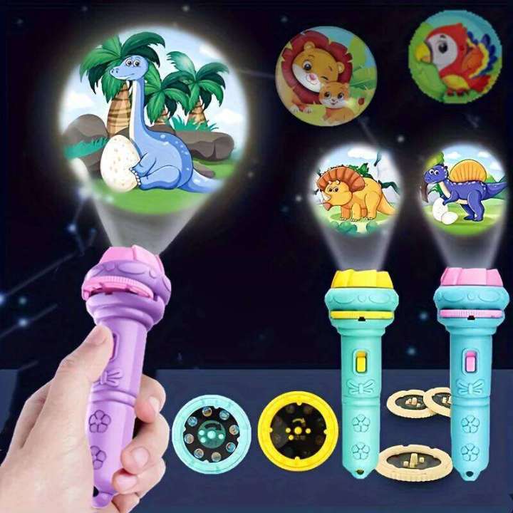 Popular Toys 32 Mode Cartoon Childrens Projection Flashlight Mini Projector Baby Early Education Puzzle Enlightenment Toy