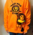 Masala Beads Cute Baby Bape Plush Milo Monkey Mobile Phone Shoulder Bag For Unisex. 