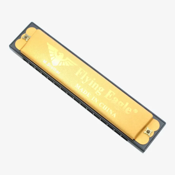 Golden%20Color%20Flying%20Eagle%2016%20Hole%20Harmonica%20C%20Key%20-%20Image%204
