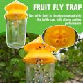 MRK3C New Plastic Fruit Fly Trap Killer Orchard Vegetable Pest Control Reusable Drosophila Trap For Home Garden/Patio/Orchard. 
