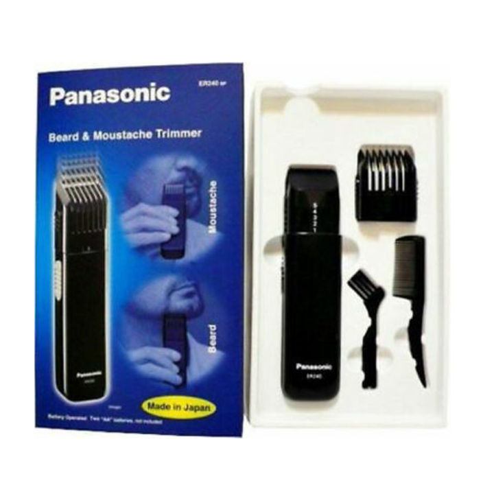 Panasonic ER240B Beard & Mustache Trimmer For Men – Cordless, Travel Size, Black