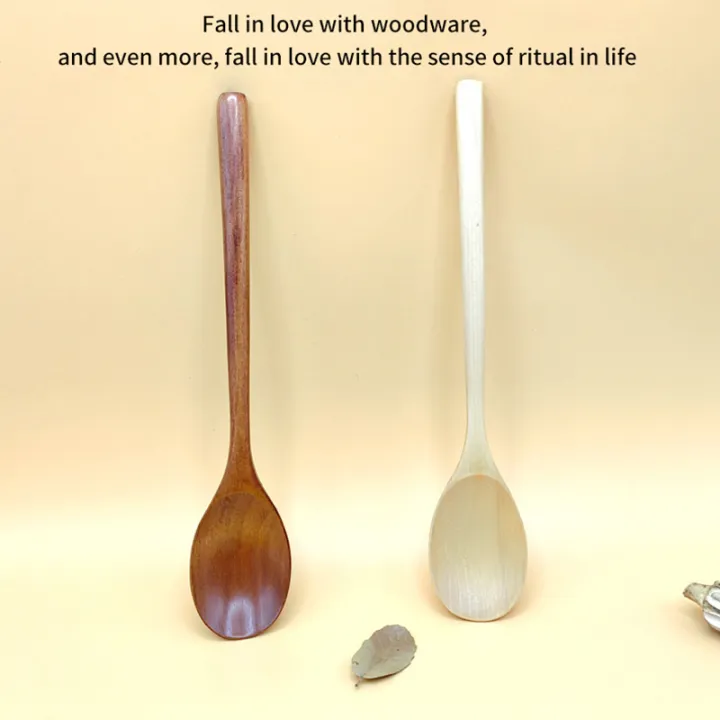 1%20Piece%20Wooden%20Spoon%20Bamboo%20Kitchen%20Korean%20Style%209%20Inch%20Natural%20Wood%20Soup%20Tableware%20Cooking%20Honey%20Coffee%20Spoon%20Mixing%20Spoon%20Encounter%20-%20Image%202