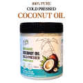 Pure Virgin Coconut Oil Cold-Pressed 500ml - Chemical free, 100% Natural, Freshly made in Nepal by PK Organic -  For Soft and Long Hair , Baby Massage , Hydrated Skin , Gentle, Natural Relief for Diaper Rashes , Reduced Inflammation. 