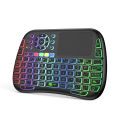 +Bluetooth dual mode 8-color backlit English air mouse mini wireless keyboard. 