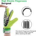 Soccer Goalie Gloves Kids Youth Adult, Goalkeeper Gloves Strong Grip with Fingersave and Double Wrist Protection, Fit Match Training. 