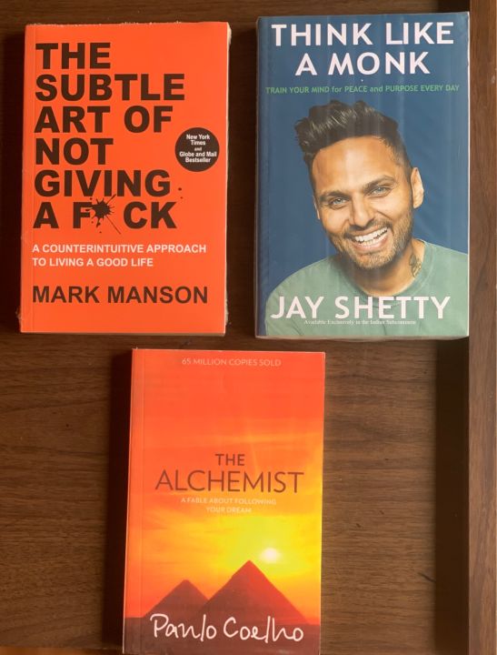 Best Selling 3 Combo Books (The Subtle Art + The Alchemist + Think Like A Monk))