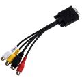 VGA Adapter to TV S-Video RCA Out Cable for PC Video. 