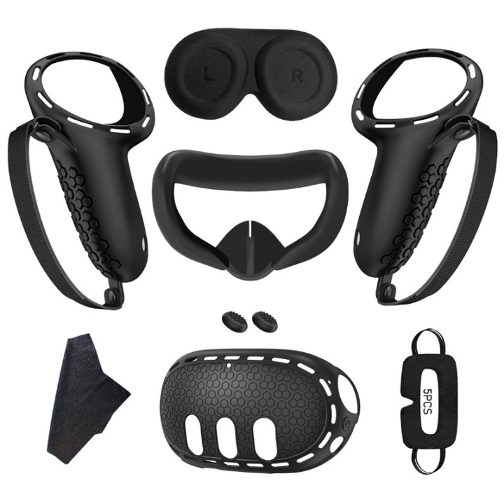 1Set Parts Accessories for 3 Silicone Case+Handle Case+Face Cover+Blackout Mask Full Kit Anti-Leakage Nose Pad VR Silicone Case B