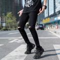Black Skinny Knee Cut Jeans For Men - Black | Multisize | Fashion | Jeans For Men | Pants For Men | Men'S Wear |. 