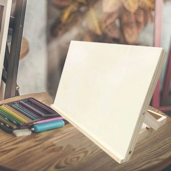 Wooden Art Stand Multifunctional Wooden Table Easel Adjustable Angle ...