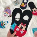 Difutagui 5 Pairs Casual Cute women Socks animal Cartoon Mickey Minnie Daisy socks Cotton invisible funny socks size 35-41 Dropshipping. 
