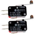 fasdaga 2X Mini Limit Switch Long Hinge Roller Lever Arm SPDT Snap Action LOT - Red and Black. 