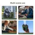 TiasThan Real 10000mAh Portable Waist Rechargeable 3 Speeds Strong Wind,LED Lighting Cooling Hanging Camping Fan &Power Bank. 
