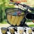 New Easy To Install Portable Hanging Basket Iron Free Installation Large Cart Basket Durable Adjustable Bike Rear Mesh Basket. 
