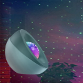 Convenient LED Starry Projector Night Light Galaxy Star Projector Bluetooth APP Night Lamp Projector, Gray. 