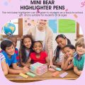 Cute Mini Bear Highlighter ( 6 Color Set Box). 